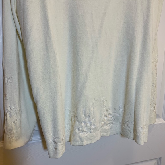 August Max Cream Sweater Cardigan Size 2X - Picture 6 of 7
